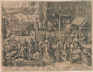 Justitia Giustizia da Le Sette Virtù, 1559 da Philipp Galle