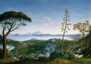 Veduta del Golfo di Pozzuoli da Solfatara da Philipp Hackert