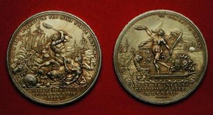 Medaglia commemorativa della battaglia di La Hogue nel 1692