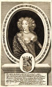 Ritratto di Sophie Louise di Württemberg-Stuttgart, Margravia da Philipp Kilian