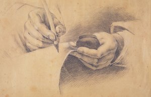 Mani che disegnano, 1798 da Philipp Otto Runge