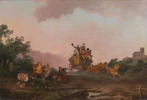 Festaioli su una carrozza da Philippe-Jacques de Loutherbourg