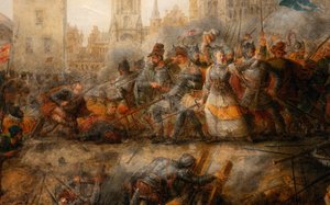 Difesa di Tournai da parte della Principessa di Epinoy, Philippe-Auguste Hennequin, Museo delle Belle Arti di Tournai