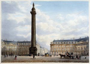 Colonna di Place Vendôme - in "Promenade dans Paris et ses environs", disegnata da Jacottet e Benoist, c. 1840 da Philippe Benoist