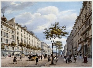 Le boulevard des Italians - in "Promenade dans Paris et ses environs", di Jacottet et et Benoist, ed. Gihaut