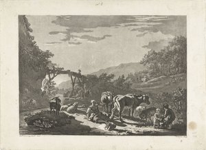 Paesaggio con lattaia e ponte di legno da Philippe Cardon