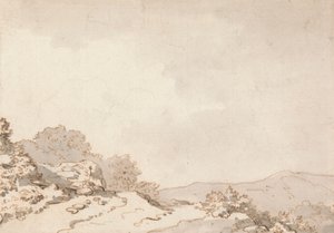 Un sentiero su una collina da Philippe Jacques de Loutherbourg