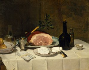 Natura morta con prosciutto da Philippe Rousseau