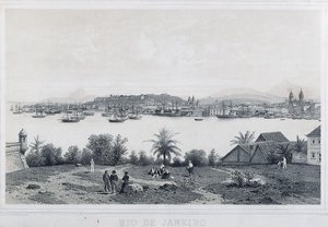 Nove vedute panoramiche di Rio de Janeiro: Da Ilha das Cobras da Philippe and Ciceri Eugene Benoist