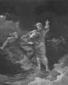 Cristo che cammina sul mare, San Matteo 14, Versetto 22-34 da Philippe de (after) Loutherbourg