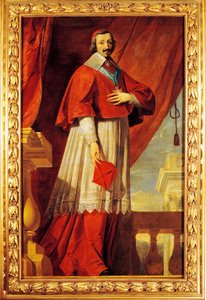 Francia, Fontaine Chaalis, Ritratto del politico e cardinale francese Richelieu da Philippe de (school of) Champaigne