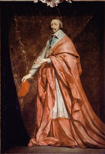 Ritratto a figura intera di Armand Jean du Plessis, cardinale di Richelieu, ministro di Luigi XIII da Philippe de Champaigne