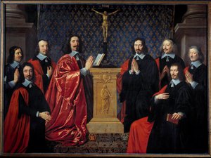 Le prevot des marchands et les chevins de la ville de Paris da Philippe de Champaigne