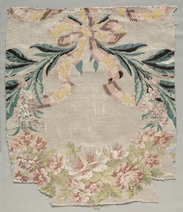 Frammento di seta, parte del pannello chiamato Le panier fleuri, 1770