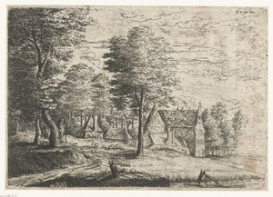 Paesaggio con un pastore e il suo gregge da Philips Augustijn Immenraet
