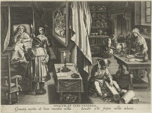Medicina contro la sifilide da Philips Galle (attributed to workshop of)