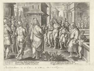 Paolo predica la dottrina di Cristo a Roma da Philips Galle (possibly)