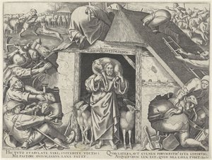 Parabola di Cristo come il buon pastore da Philips Galle