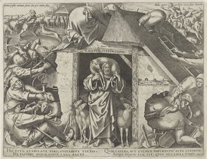 Parabola di Cristo come il buon pastore da Philips Galle