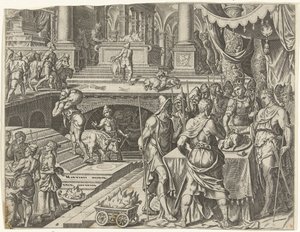 Il re Giosia celebra la Pasqua da Philips Galle
