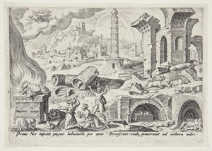 Il sacrificio di Noè da Philips Galle