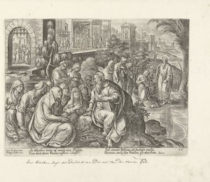 Paolo converte le donne di Filippi (Atti degli Apostoli) da Philips Galle
