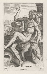 Dio del fiume Nilo (serie: Dei dei fiumi e dei mari) da Philips Galle