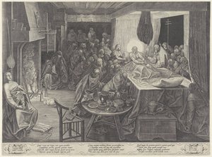 Letto di morte di Maria da Philips Galle