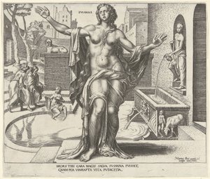 Susanna Otto donne famose del Vecchio e Nuovo Testamento (titolo della serie) da Philips Galle