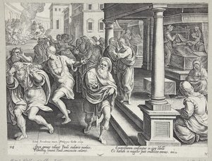 La sepoltura di Santo Stefano da Philips Galle