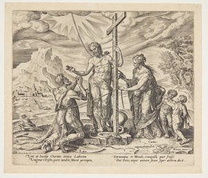 Il lavoratore diligente unito a Cristo dopo la morte da Philips Galle