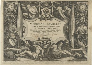 Frontespizio della serie Mediceae Familiae da Philips Galle