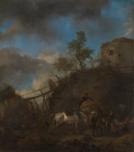Fabbro che ferra un cavallo