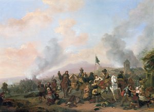 Il saccheggio di un villaggio da Philips Wouwerman