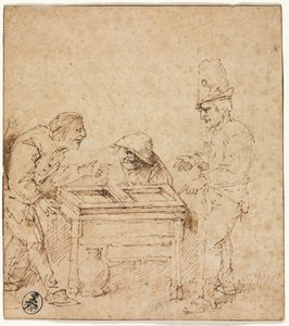 I giocatori di tric-trac, c. 1660 da Philips de Koninck