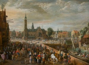 Vista del Grote Markt a Lier, inizio XVII secolo da Philips de Momper the Elder