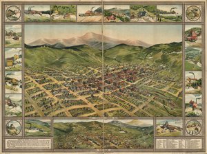 Cripple Creek, 1896 da Phillips and Desjardins Western Lithograph Co.