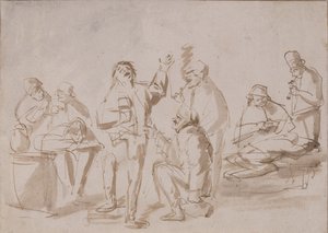 Contadini in una taverna, c.1662 da Phillips de Koninck