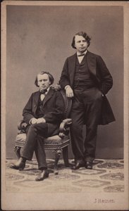 Johannes Brahms e Josef Joachim da Photo studio J. Reiner.