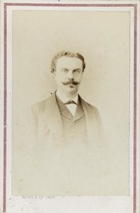 Ritratto di Guy de Maupassant, c. 1880 da Photo studio Witz and Cie.