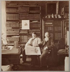 Pyotr Alexandrovich Yefremov e Alexey Petrovich Bakhrushin da Photo studio of Mikhail Volkov