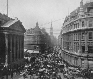 La Mansion House e Cheapside, Città di Londra, c1890 1911
