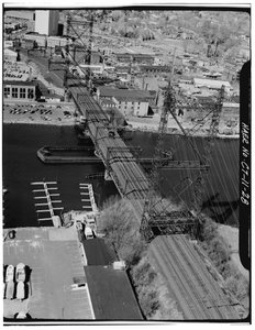Ponte sul fiume Norwalk, Norwalk, Connecticut da Photographer American