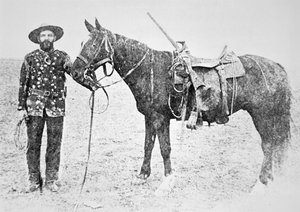 Una guida Métis della polizia a cavallo del Nord-Ovest