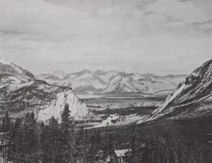 La valle del Bow, nel Parco Nazionale Canadese; Canadian Pacific Railway da Photographer Canadian