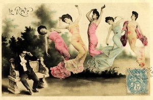 Cartolina dei primi del XX secolo, intitolata il sogno da Photographer French