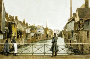Fiume Somme e il Ponte di Talence, Abbeville, Francia da Photographer French