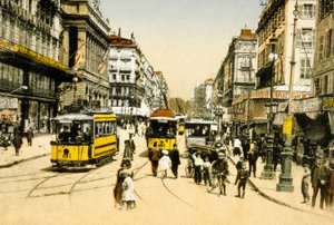 La Cannebiere con tram, Marsiglia, Francia da Photographer French