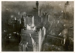 Foto aerea del centro di Manhattan, scattata dal LZ 127 Graf Zeppelin, New York 1928 da Photographer German