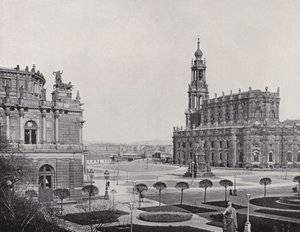 Vista dal Zwingerwall sul Theaterplatz da Photographer German